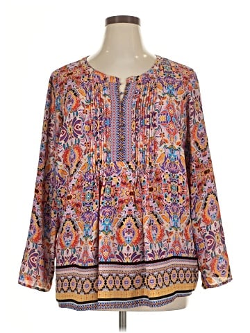 Sharagano Long Sleeve Blouse (view 1)
