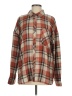 Be Cool Plaid Brown Long Sleeve Blouse Size Med - Lg - photo 1