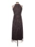Taylor Metallic Gray Cocktail Dress Size 4 - photo 2