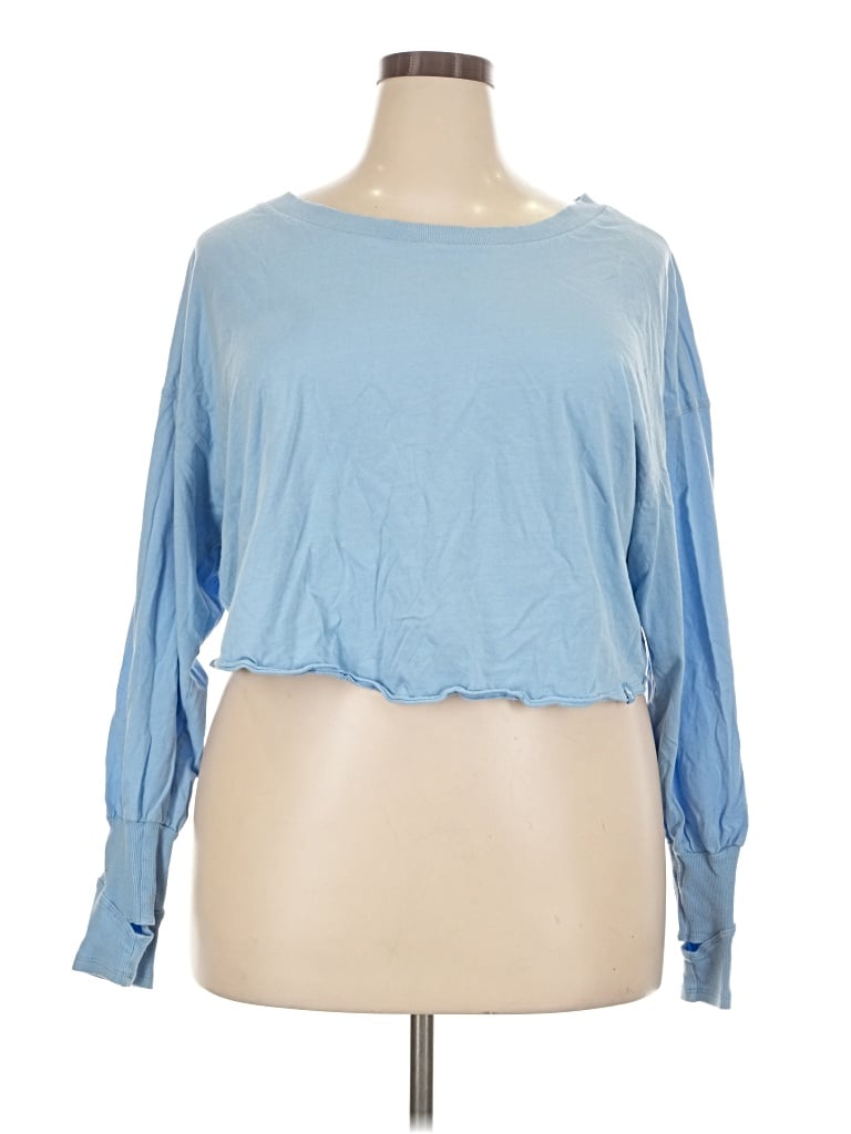 Pre-owned Joylab 3/4 Sleeve T-shirt In Blue