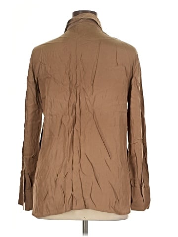 Vince. Long Sleeve Silk Top (view 2)