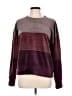 Evereve Color Block Burgundy Sweatshirt Size L - photo 1