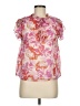 Steve Madden 100% Polyester Pink Short Sleeve Blouse Size M - photo 1