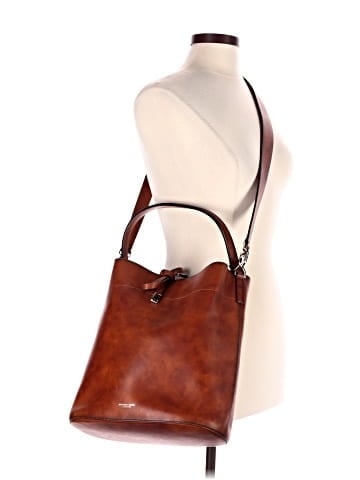 Michael Kors Collection Leather Bucket Bag (view 2)
