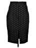 Express Polka Dots Black Formal Skirt Size 6 - photo 2