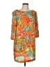 Zara Basic Print Orange Casual Dress Size L - photo 1