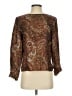 Talbots 100% Silk Paisley Brown 3/4 Sleeve Silk Top Size 4 - photo 1