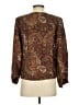 Talbots 100% Silk Paisley Brown 3/4 Sleeve Silk Top Size 4 - photo 2