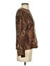 Talbots 100% Silk Paisley Brown 3/4 Sleeve Silk Top Size 4 - photo 4