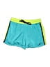 Nike 100% Polyester Color Block Green Athletic Shorts Size M - photo 1