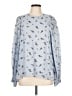 Ganni 100% Viscose Blue Long Sleeve Blouse Size EU 42 / US 12 - photo 1