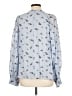 Ganni 100% Viscose Blue Long Sleeve Blouse Size EU 42 / US 12 - photo 2