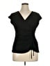 Max Studio Black Short Sleeve Top Size XL - photo 1