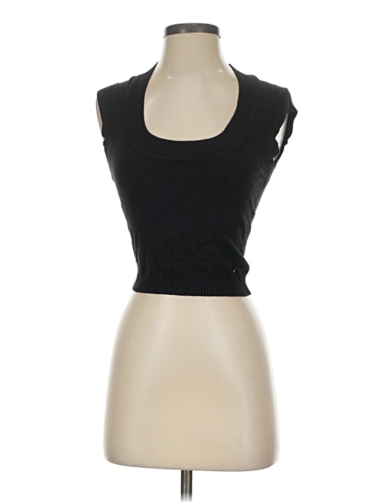 Pre-owned Express Design Studio Sleeveless Top Black Halter Neckline Tops
