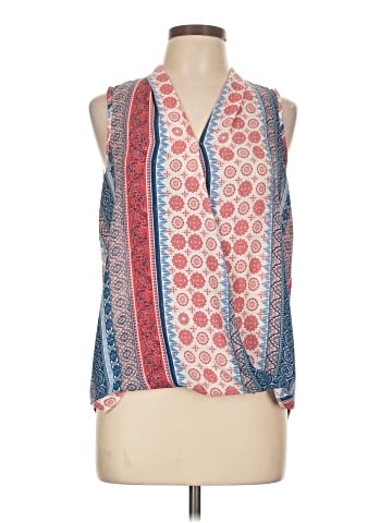 Pink Rose Sleeveless Blouse (view 1)