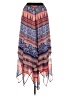 Bebe 100% Polyester Paisley Blue Orange Casual Skirt Size M - photo 1