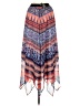 Bebe 100% Polyester Paisley Blue Orange Casual Skirt Size M - photo 2