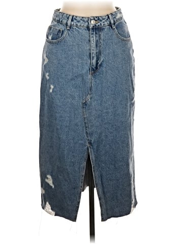 Zara Denim Skirt (view 1)