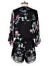 Olivaceous 100% Polyester Floral Black Romper Size M - photo 2