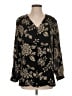 Kate Hill 100% Silk Black Long Sleeve Silk Top Size S - photo 1