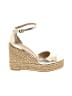 Stuart Weitzman 100% Leather Gold Wedges Size 6 1/2 - photo 1