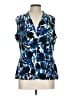 Calvin Klein Blue Sleeveless Blouse Size L - photo 1
