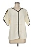 Unbranded Ivory Short Sleeve Blouse Size M - photo 1