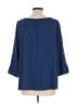 J.Jill Polka Dots Blue 3/4 Sleeve Blouse Size L - photo 1