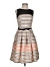 Taylor Stripes Gray Cocktail Dress Size 4 - photo 1