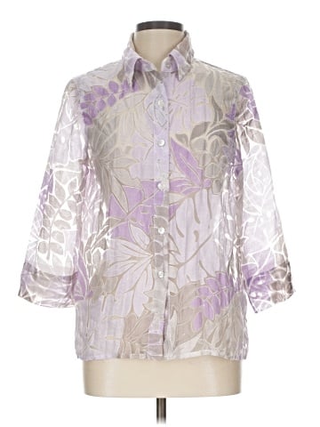 Alfred Dunner 3/4 Sleeve Button-Down Shirt (view 1)