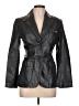 Etienne Aigner 100% Leather Black Leather Jacket Size 10 - photo 1