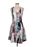 Mossimo Print Gray Casual Dress Size M - photo 1