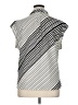 Nine West 100% Polyester Stripes Silver Short Sleeve Blouse Size 0X - photo 2