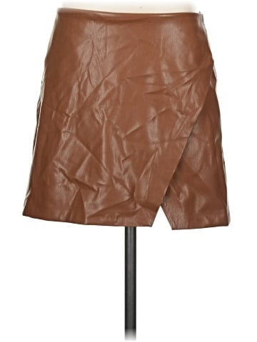 Alice + Olivia Faux Leather Skirt (view 1)