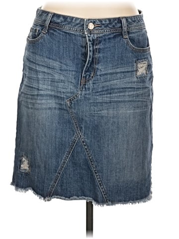 Fashion Bug Denim Skirt (view 1)