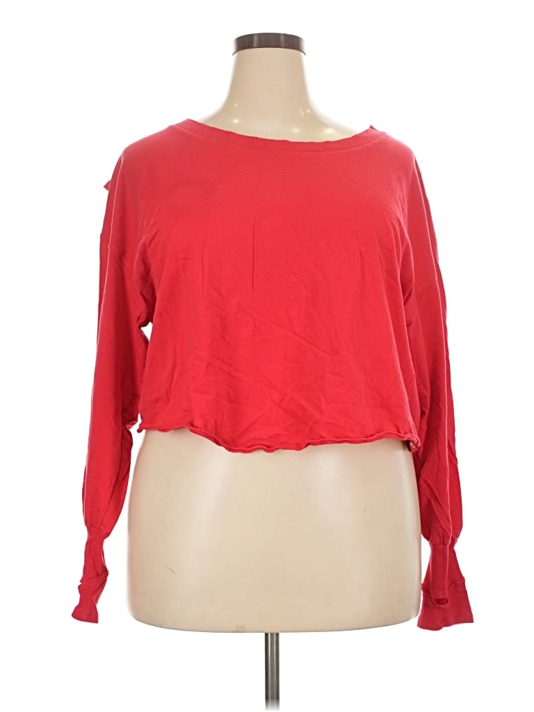 Pre-owned Joylab 3/4 Sleeve T-shirt In Red