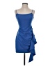 Likely Solid Blue Cocktail Dress Size 2 - photo 1