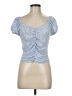 Sienna Sky 100% Polyester Blue Short Sleeve Top Size M - photo 1
