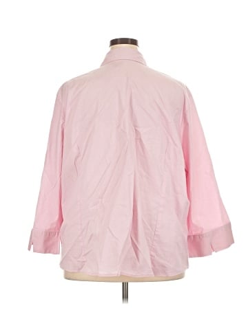 Jessica London 3/4 Sleeve Button-Down Shirt (view 2)