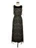 En Focus Studio 100% Polyester Chevron-herringbone Black Gray Casual Dress Size 8 - photo 1