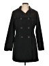 Anne Klein Black Trenchcoat Size L - photo 1