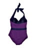 Boden Color Block Purple One Piece Swimsuit Size 12R - photo 2