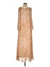 Sézane 100% Polyester Animal Print Tan Casual Dress Size EU (FR) 34 / US 2 - photo 1