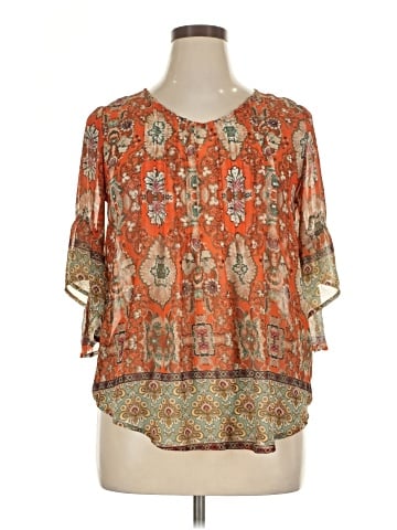 Energe World Wear Short Sleeve Blouse (view 1)