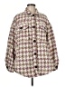 Listicle 100% Polyester Houndstooth Ivory Coat Size M - photo 1