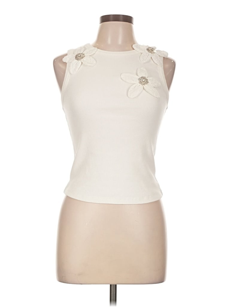 Pre-owned Alice Blue Sleeveless Top Ivory Halter Neckline Tops