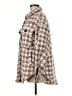 Listicle 100% Polyester Houndstooth Ivory Coat Size M - photo 5