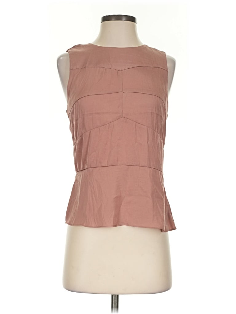 Pre-owned Naked Zebra Sleeveless Blouse In Brown