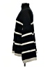 H&M 100% Wool Stripes Black Wool Pullover Sweater Size M - photo 5