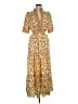 Max Studio Paisley Yellow Casual Dress Size M (estimated) - photo 1